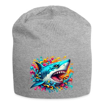 Requin - Bonnet en jersey - gris chiné - Devant