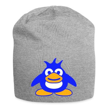 Pingouin mignon bébé enfant bambin heureux cool - Bonnet en jersey - gris chiné - Devant