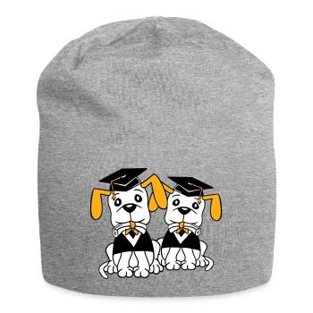 Dogs School Graduation Certificate Gymnasium College Abi - Jersey Beanie - heather grey - Front