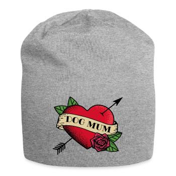 Heart Tattoo Dog Mum - Jersey Beanie - heather grey - Front