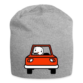 Bird Driving Car Driver Driving License Mobile - Jersey Beanie - heather grey - Front