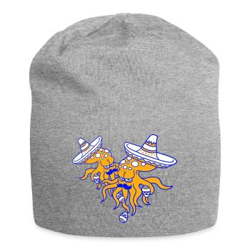 2 Oktopus mexikanische Kultur Hut Musik Band Team - Jersey-Beanie - Grau meliert - Vorne