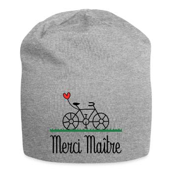 MAÎTRE. MAITRE. MERCI. MERCI MAÎTRE. MAITRE - Bonnet en jersey - gris chiné - Devant