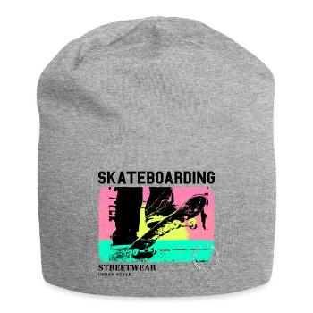 Skateboarding Skate Skater Skateboard Sk8 Vintage - Jersey Beanie - heather grey - Front