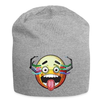 Triple Moji - Jersey-Beanie - Grau meliert - Vorne
