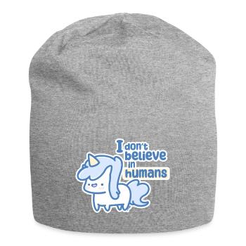 Whimsical Unicorn  - Jersey Beanie - heather grey - Front