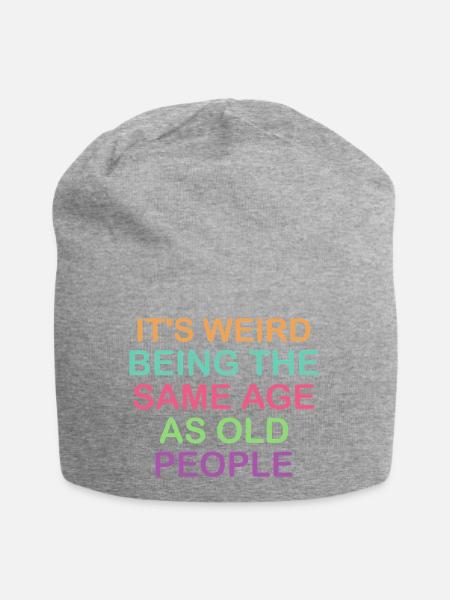 Humorvolles Altersvergleich Design - Jersey-Beanie - Grau meliert