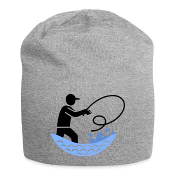 Fishing & Fishing | Petri Heil Hobby Logo - Jersey Beanie - heather grey - Front