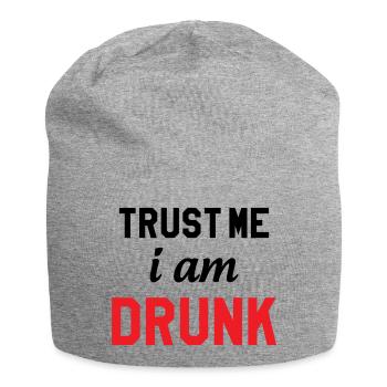 Vertrau mir, ich bin betrunken – Alkohol - Jersey-Beanie - Grau meliert - Vorne