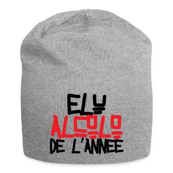 Alcoholic of the Year / Alcohol / Humor - Jersey Beanie - heather grey - Front