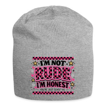 Un homme ? Je suis honnête — tu es un pleurnichard sensible - Bonnet en jersey - gris chiné - Devant