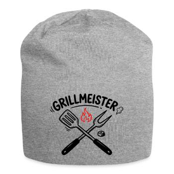 Grillmeister BBQ Grillen Pitmaster Männer - Jersey-Beanie - Grau meliert - Vorne