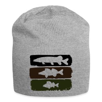 Pike Zander Perch - Jersey Beanie - heather grey - Front