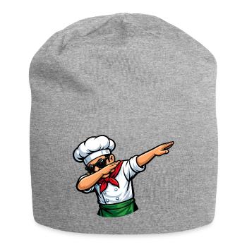 Dabping de la pizzaiole italienne - Bonnet en jersey - gris chiné - Devant