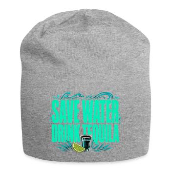 Spare Wasser, trink Tequila - Lustiges Shirt - Jersey-Beanie - Grau meliert - Vorne