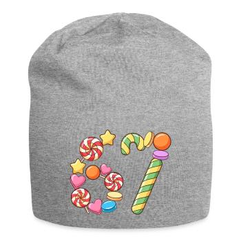 67 Candy Confetti Pop Art - Jersey Beanie - heather grey - Front