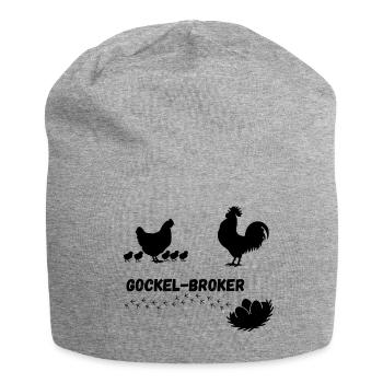 Gockel-Broker - Jersey-Beanie - Grau meliert - Vorne