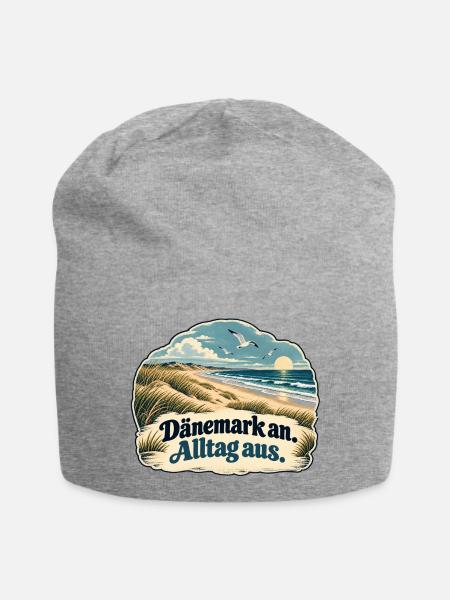 Dänemark Strand Vintage - Jersey-Beanie - Grau meliert