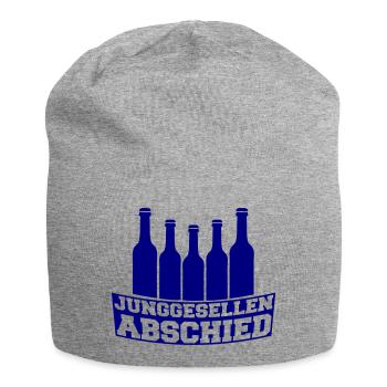 Junggesellenabschied Bierflaschen Silhouette - Jersey-Beanie - Grau meliert - Vorne