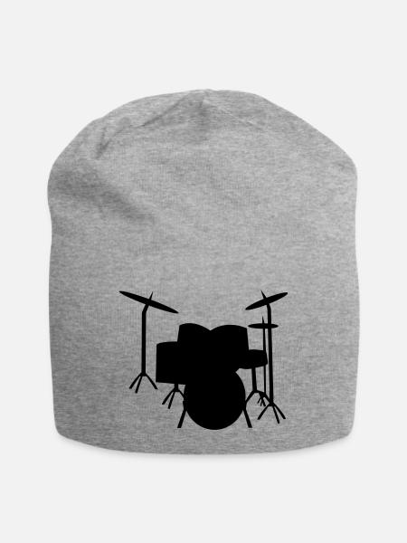 Drums Schlagzeug Drum - Jersey-Beanie - Grau meliert