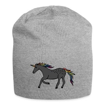 Licorne rapide - Bonnet en jersey - gris chiné - Devant