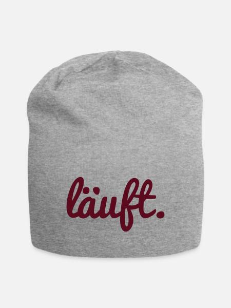 läuft - Jersey-Beanie - Grau meliert