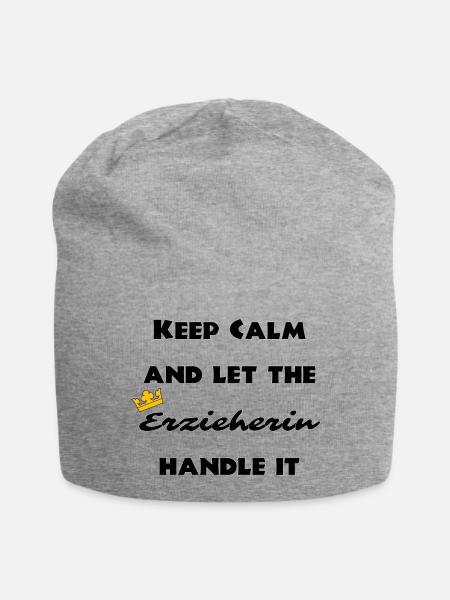 Keep Calm and Let the Erzieherin handle it - Jersey-Beanie - Grau meliert