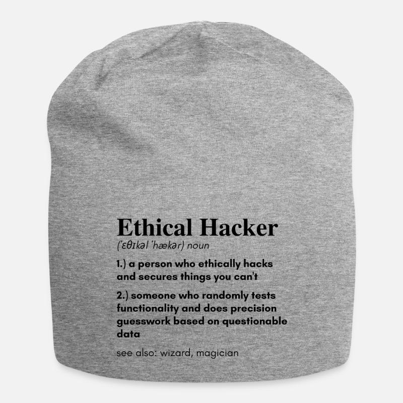 Ethical Hacker | Hacker Design - Jersey-Beanie - Grau meliert