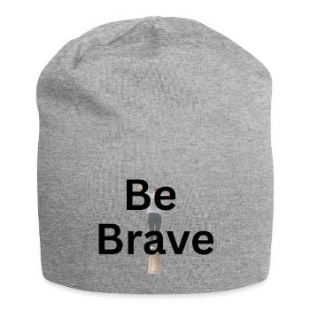 Sei mutig: Klettere mutig - Jersey-Beanie - Grau meliert - Vorne