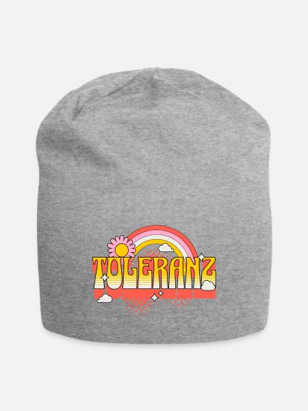 Toleranz Vielfalt Respekt Akzeptanz Liebe LGBTQ - Jersey-Beanie - Grau meliert