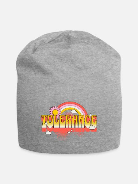 Toleranz Vielfalt Respekt Akzeptanz Liebe LGBTQ - Jersey-Beanie - Grau meliert