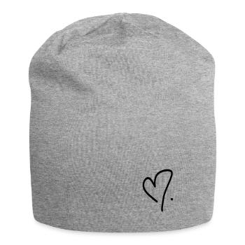 Counts only the love! heart - Jersey Beanie - heather grey - Front