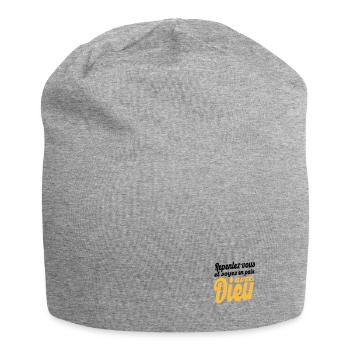 Soyez en paix avec Dieu - Bonnet en jersey - gris chiné - Devant