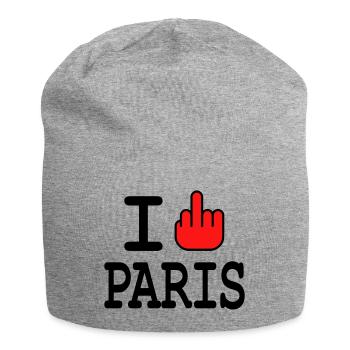 i fuck paris - Jersey Beanie - heather grey - Front