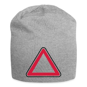 Attention panel - Jersey Beanie - heather grey - Front