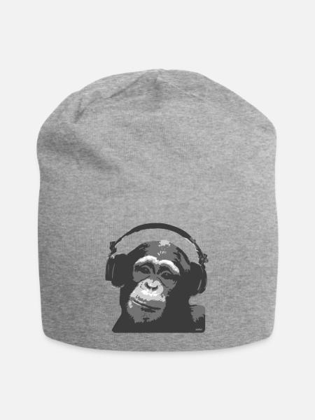 DJ MONKEY by wam - Jersey-Beanie - Grau meliert