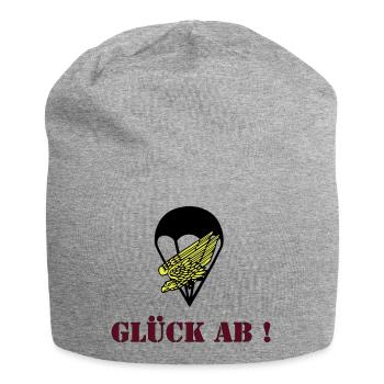 Glück ab Fallschirmjäger - Jersey-Beanie - Grau meliert - Vorne