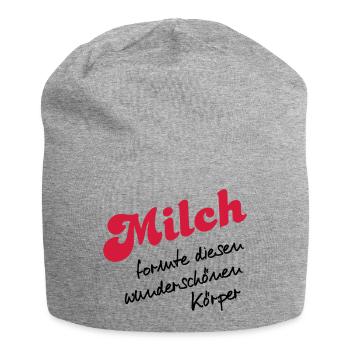 Milch - Jersey-Beanie - Grau meliert - Vorne