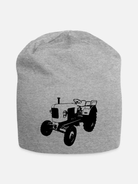 Traktor , Landmaschine , Trecker , Eicher (25) - Jersey-Beanie - Grau meliert