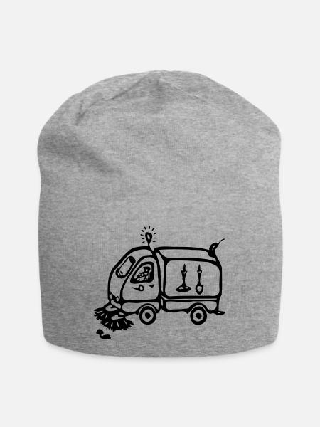 Kehrmaschine - das Original - Jersey-Beanie - Grau meliert
