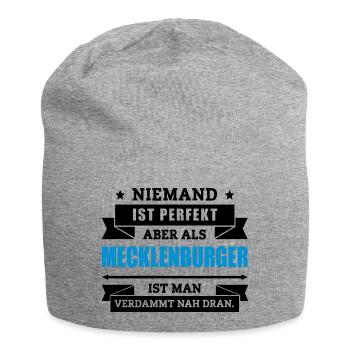 Funshirt Mecklenburger - Jersey-Beanie - Grau meliert - Vorne
