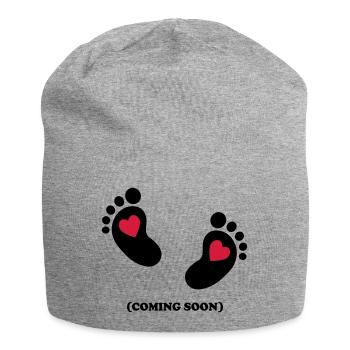 Baby - coming soon - 2c - Jersey Beanie - heather grey - Front