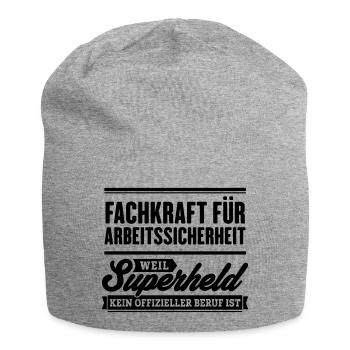 Superheld Fachkraft Arbeitssicherheit - Jersey-Beanie - Grau meliert - Vorne