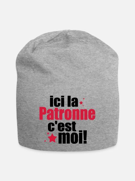 ICI La patronne C'est moi - Bonnet en jersey - gris chiné