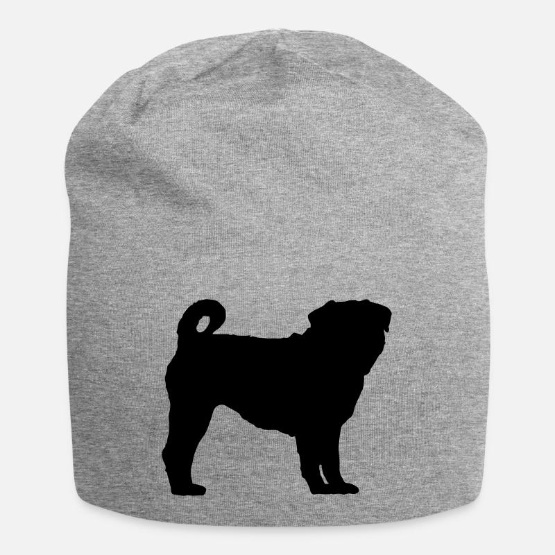 MOPS Silhouette - Jersey-Beanie - Grau meliert