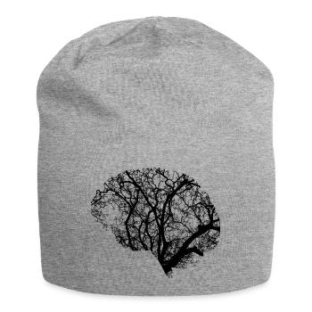 Gehirn Illustration - Jersey-Beanie - Grau meliert - Vorne