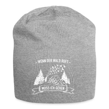 Wald ruft - Holz - Jersey-Beanie - Grau meliert - Vorne