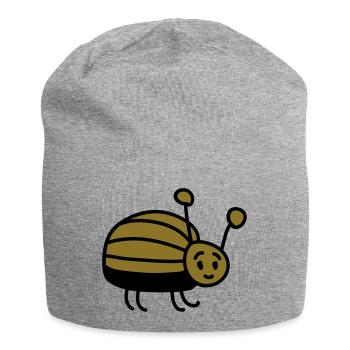 kleiner Käfer - Jersey-Beanie - Grau meliert - Vorne