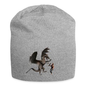 Dragon - Jersey Beanie - heather grey - Front