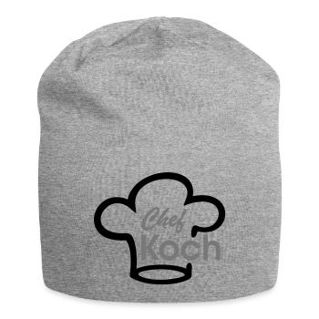 Chefkoch Kochmütze Koch kochen - Jersey-Beanie - Grau meliert - Vorne